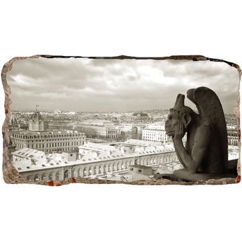 Fototapet 3D Startonight Statuie in Paris, luminos in intuneric, 1.50 x 0.82 m Fototapet 3D Startonight Statuie in Paris, luminos in intuneric, 1.50 x 0.82 m