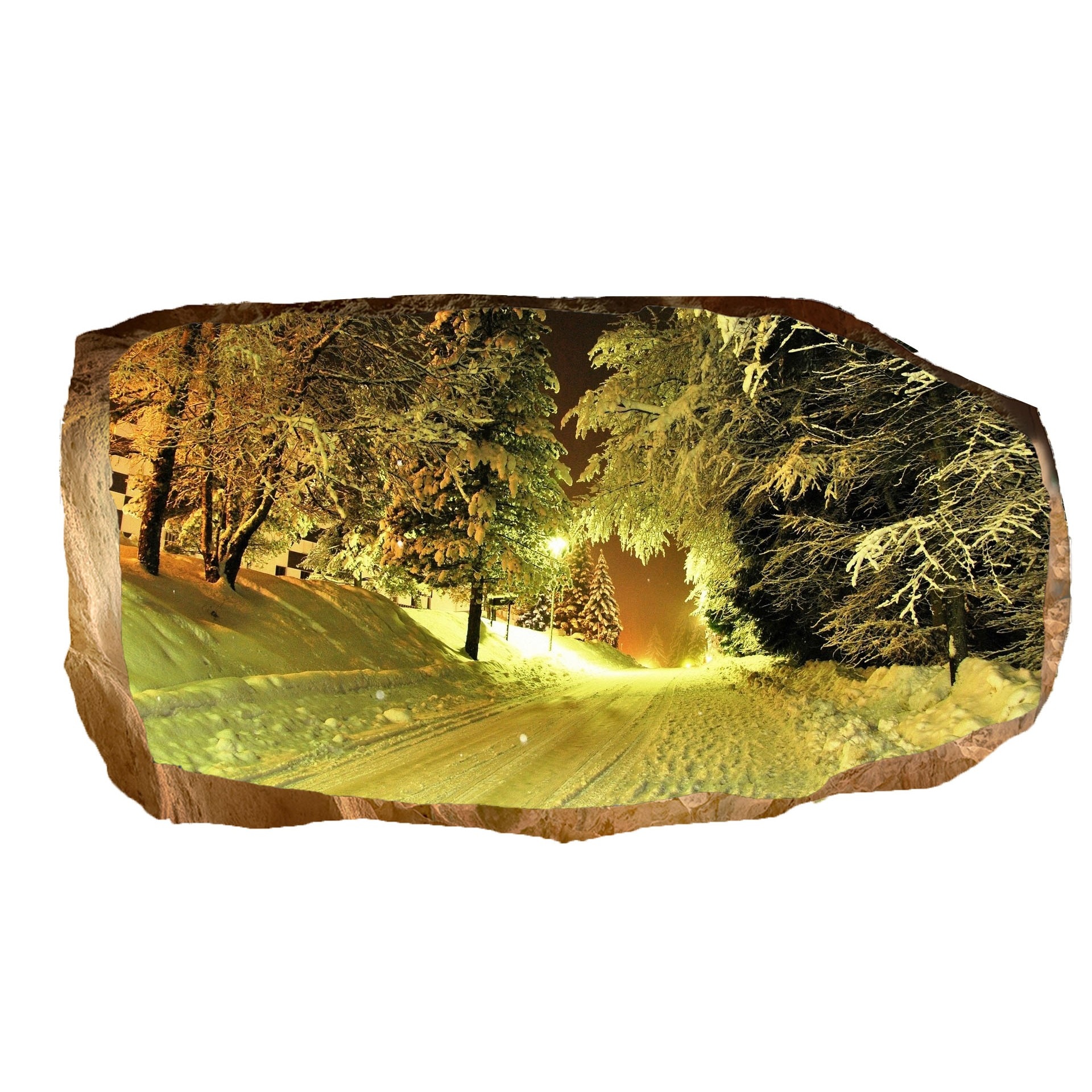 Fototapet 3D Startonight Drum de iarna, luminos in intuneric, 1.50 x 0.82 m