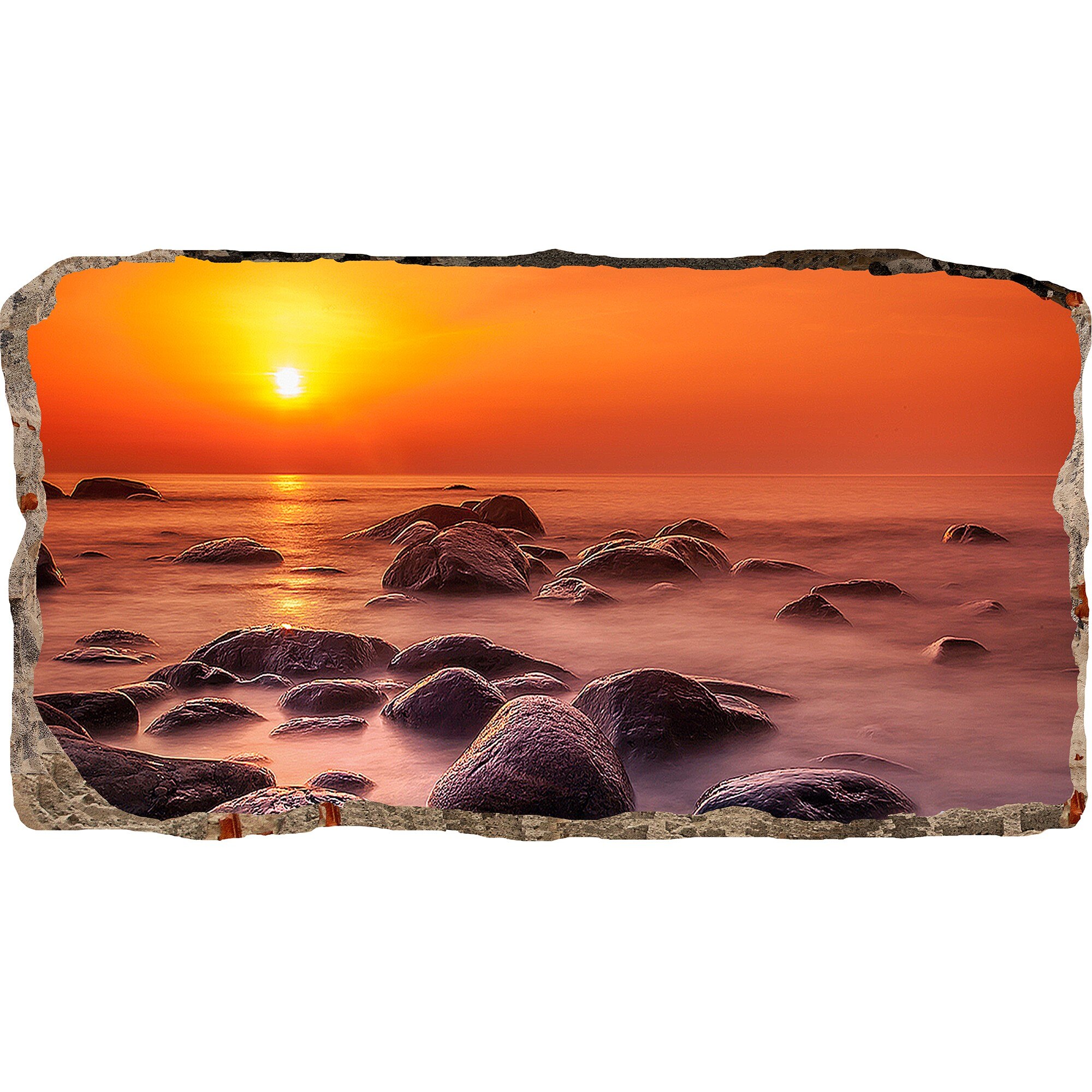 Fototapet 3D Startonight Apus rosu, luminos in intuneric, 1.50 x 0.82 m