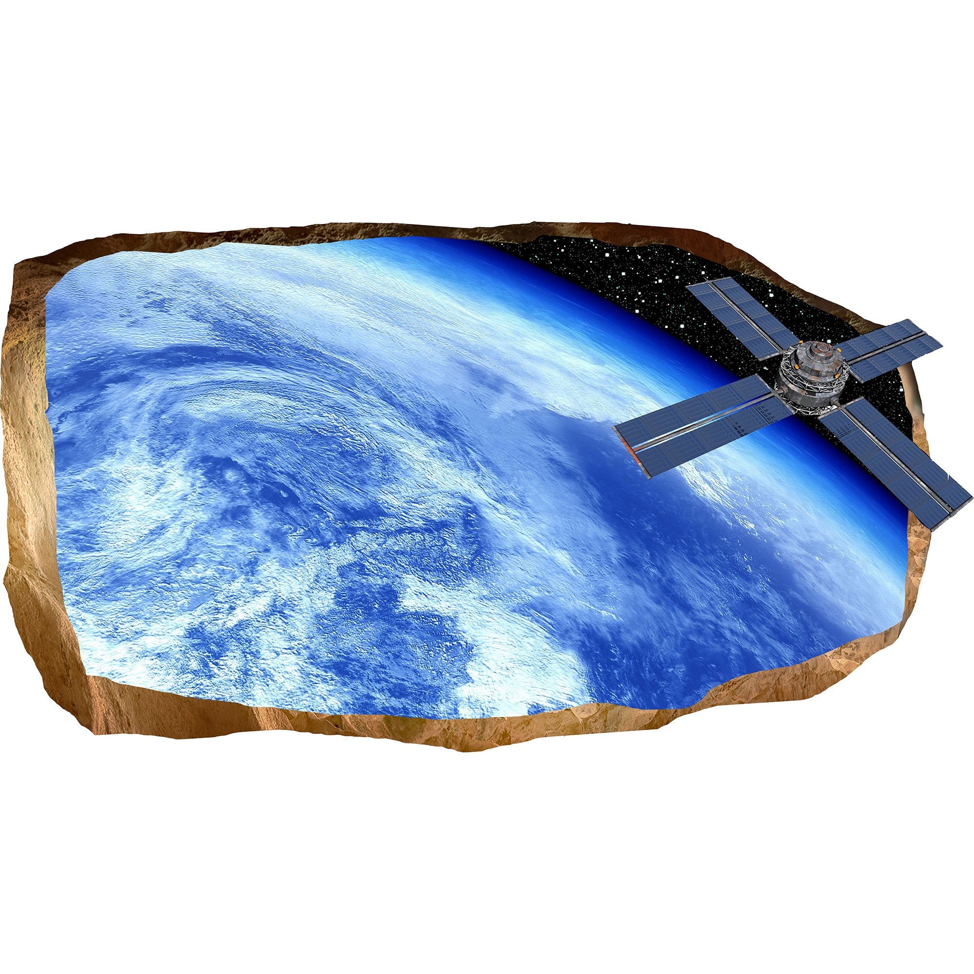 Fototapet 3D Startonight Satelit, luminos in intuneric, 1.50 x 0.82 m