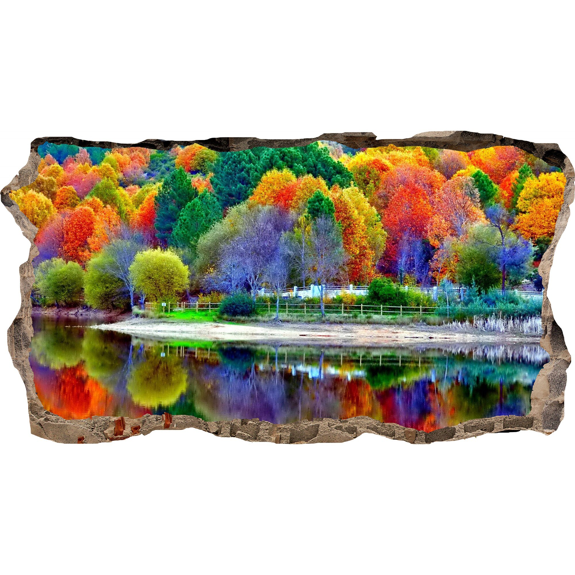 Fototapet 3D Startonight Copaci colorati, luminos in intuneric, 2.20 x 1.20 m