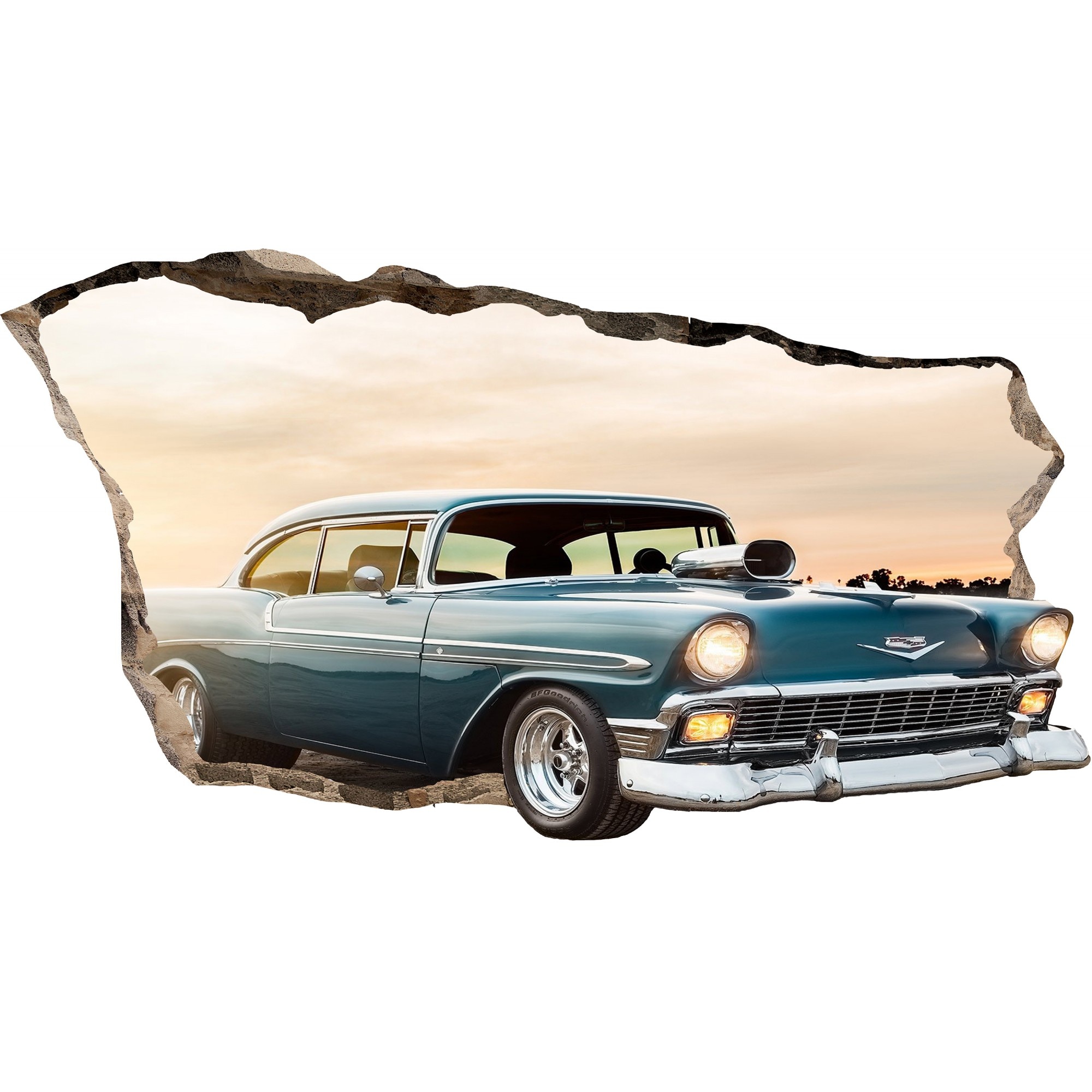 Fototapet 3D Startonight Masina americana, luminos in intuneric, 1.50 x 0.82 m