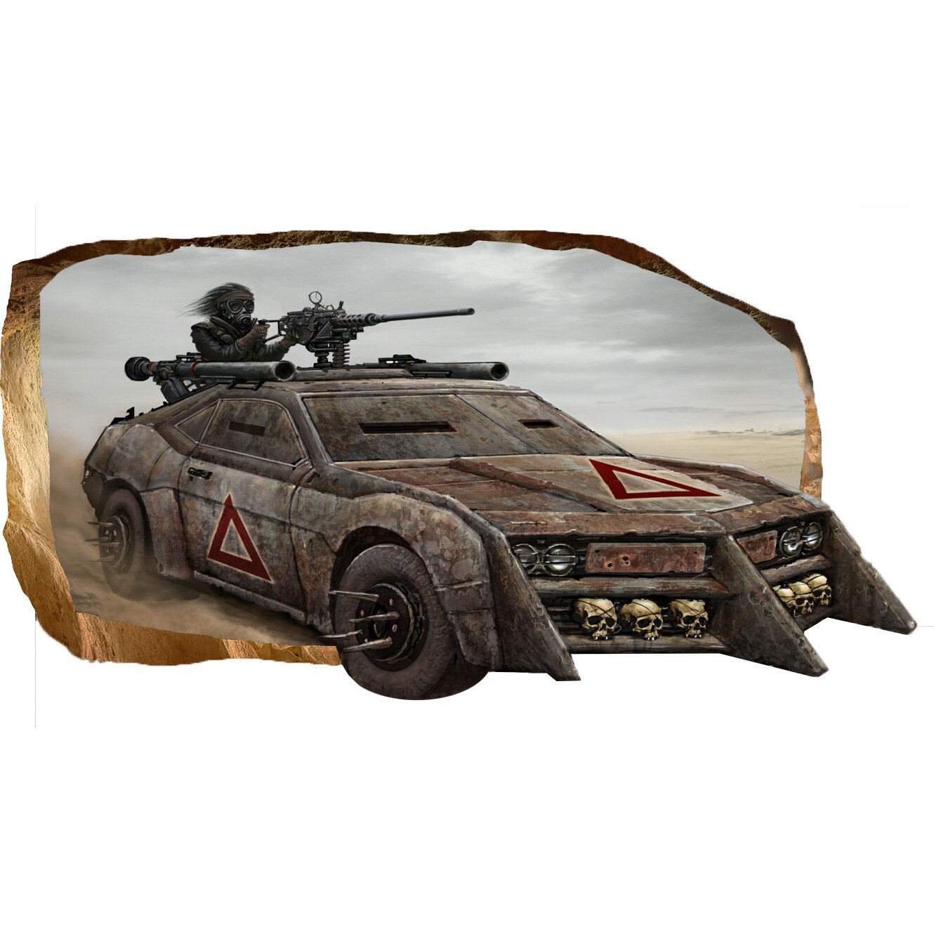 Fototapet 3D Startonight Masina din film, luminos in intuneric, 2.20 x 1.20 m