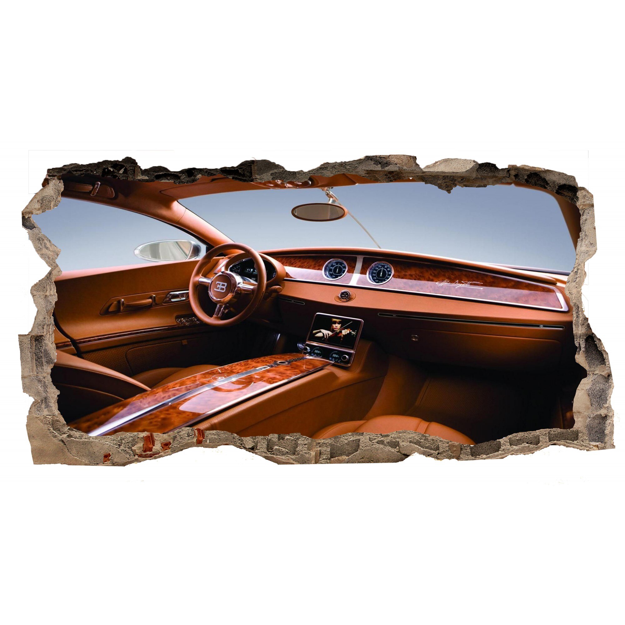 Fototapet 3D Startonight Bugatti, luminos in intuneric, 2.20 x 1.20 m