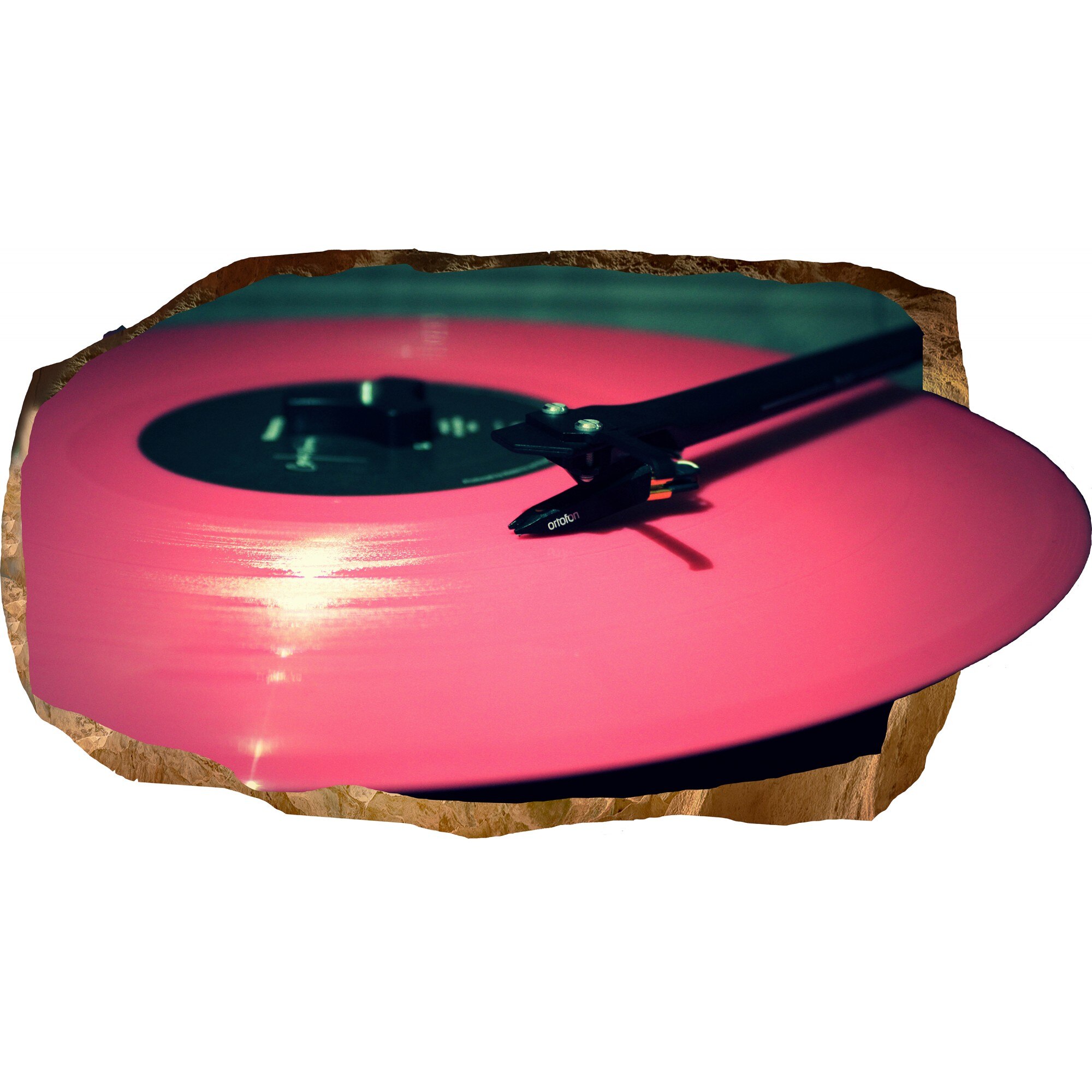 Fototapet 3D Startonight Disc roz, luminos in intuneric, 1.50 x 0.82 m