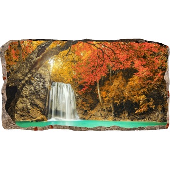 Fototapet 3D Startonight Cascada in padure, luminos in intuneric, 1.50 x 0.82 m Fototapet 3D Startonight Cascada in padure, luminos in intuneric, 1.50 x 0.82 m