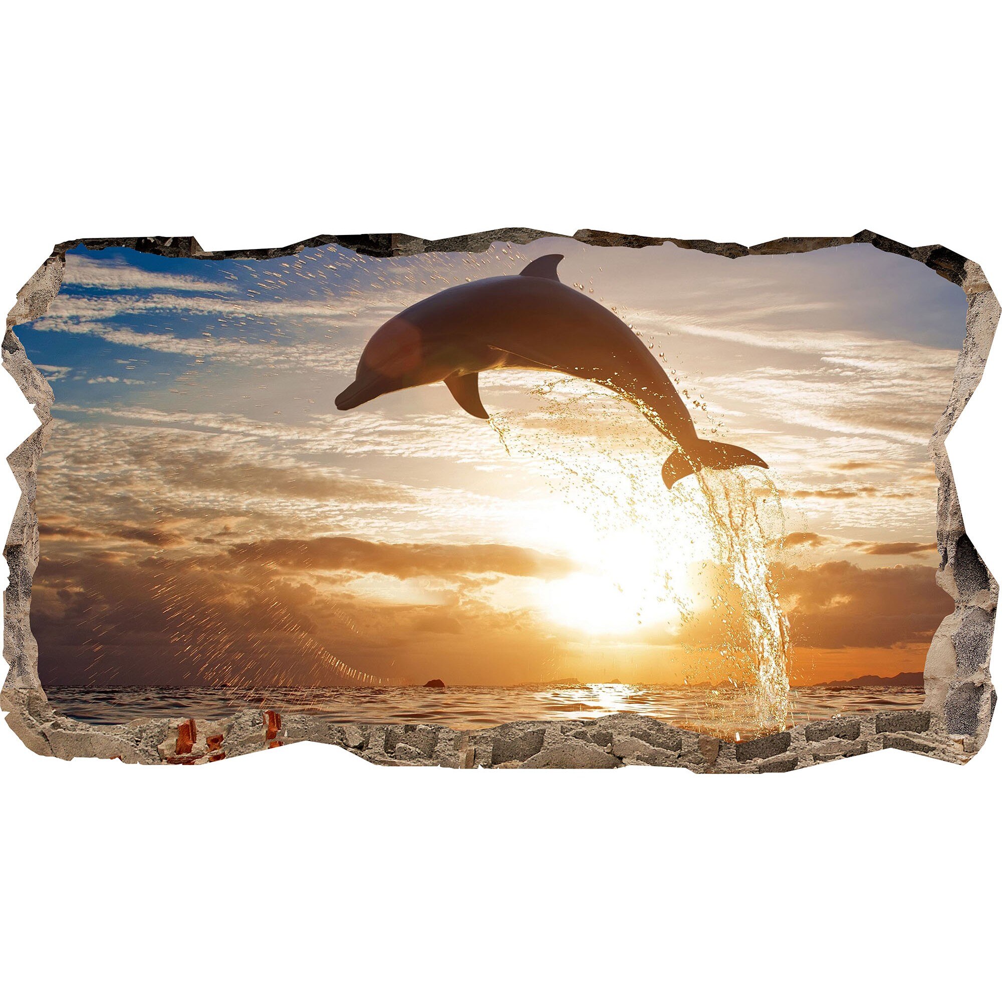 Fototapet 3D Startonight Delfin, luminos in intuneric, 1.50 x 0.82 m