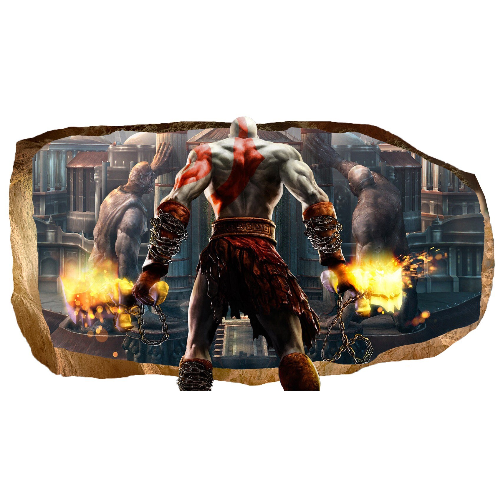 Fototapet 3D Startonight Barbat in foc, luminos in intuneric, 2.20 x 1.20 m