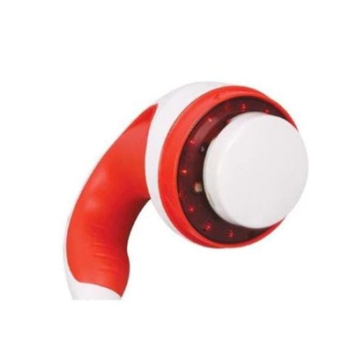 Масажор, Магнитен, Релаксиращ, Тонизиращ, Инфрачервен, 3 сменяеми глави, За мускулна релаксация, Антистрес, Бял/Червен