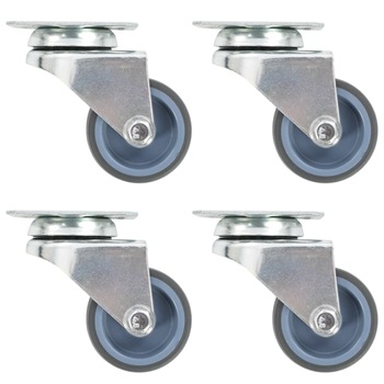 Set de 4 roti pivotante duble, vidaXL, 50 mm Set de 4 roti pivotante duble, vidaXL, 50 mm