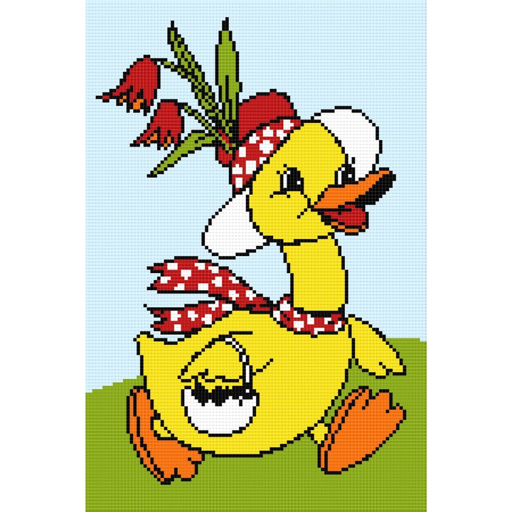 Goblen Ratusca , Hudemas , kit goblen imprimat pe panza , cu fire mouline