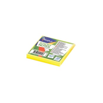 Notite Adezive FORPUS, 75x75 mm, 80 File, Culoare Galbena Notite Adezive FORPUS, 75x75 mm, 80 File, Culoare Galbena