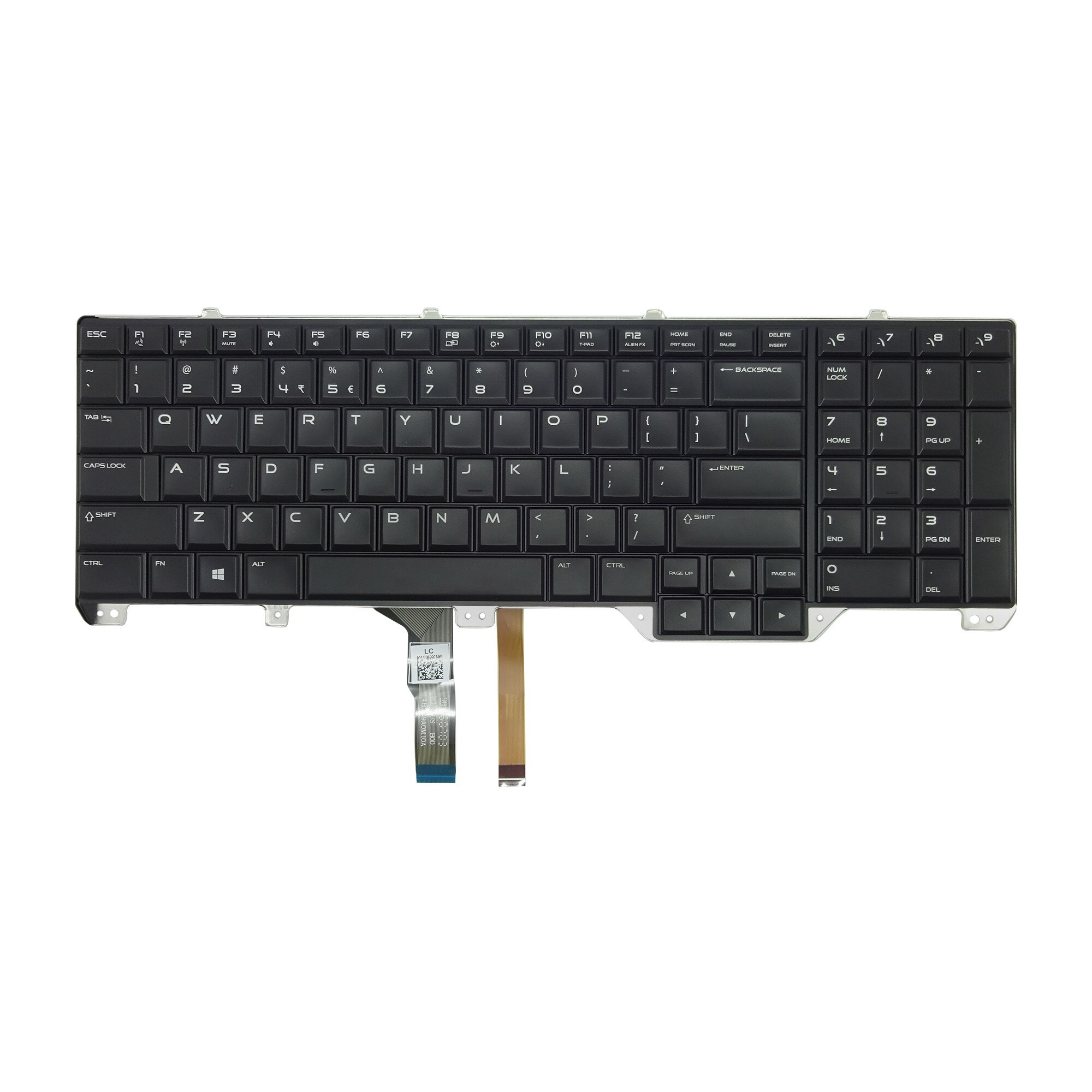 Tastatura originala Dell, neagra, cu iluminare, layout US, pentru Alienware 17 R2, 17 R3