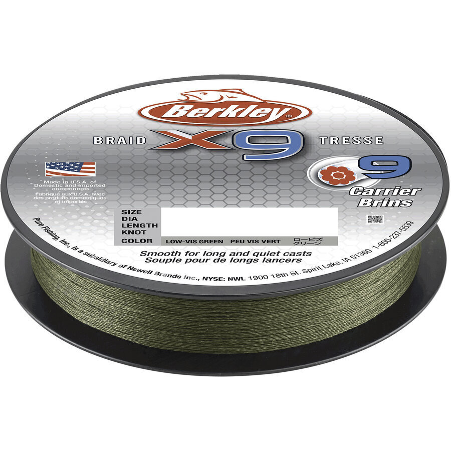 Fir Berkley Textil X9 Low Vis Verde 0.08mm 7.60Kg 150M