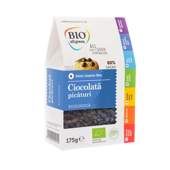 Picaturi Eco, de ciocolata 60% cacao 175g Picaturi Eco, de ciocolata 60% cacao 175g