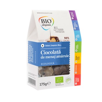 Ciocolata Eco, de menaj amaruie, 56% cacao 175g Ciocolata Eco, de menaj amaruie, 56% cacao 175g
