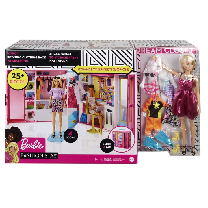 Играчка Dream Barbie Dressing up с кукла Mattel, Многоцветна