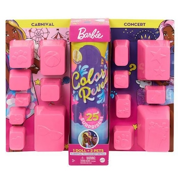 Papusa Barbie Color Reveal - Carnival & Concert, 25 accesorii