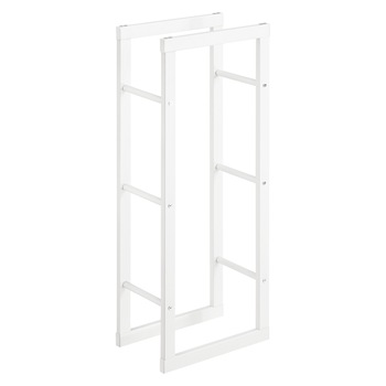 Suport lemne foc Kasan 2, en.casa, 40 x 100 x 25 cm, otel, alb Suport lemne foc Kasan 2, en.casa, 40 x 100 x 25 cm, otel, alb