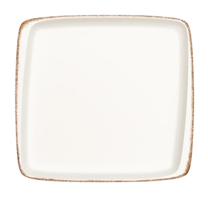 Bonna Retro Négyszögletes porcelán tányér 22x20cm