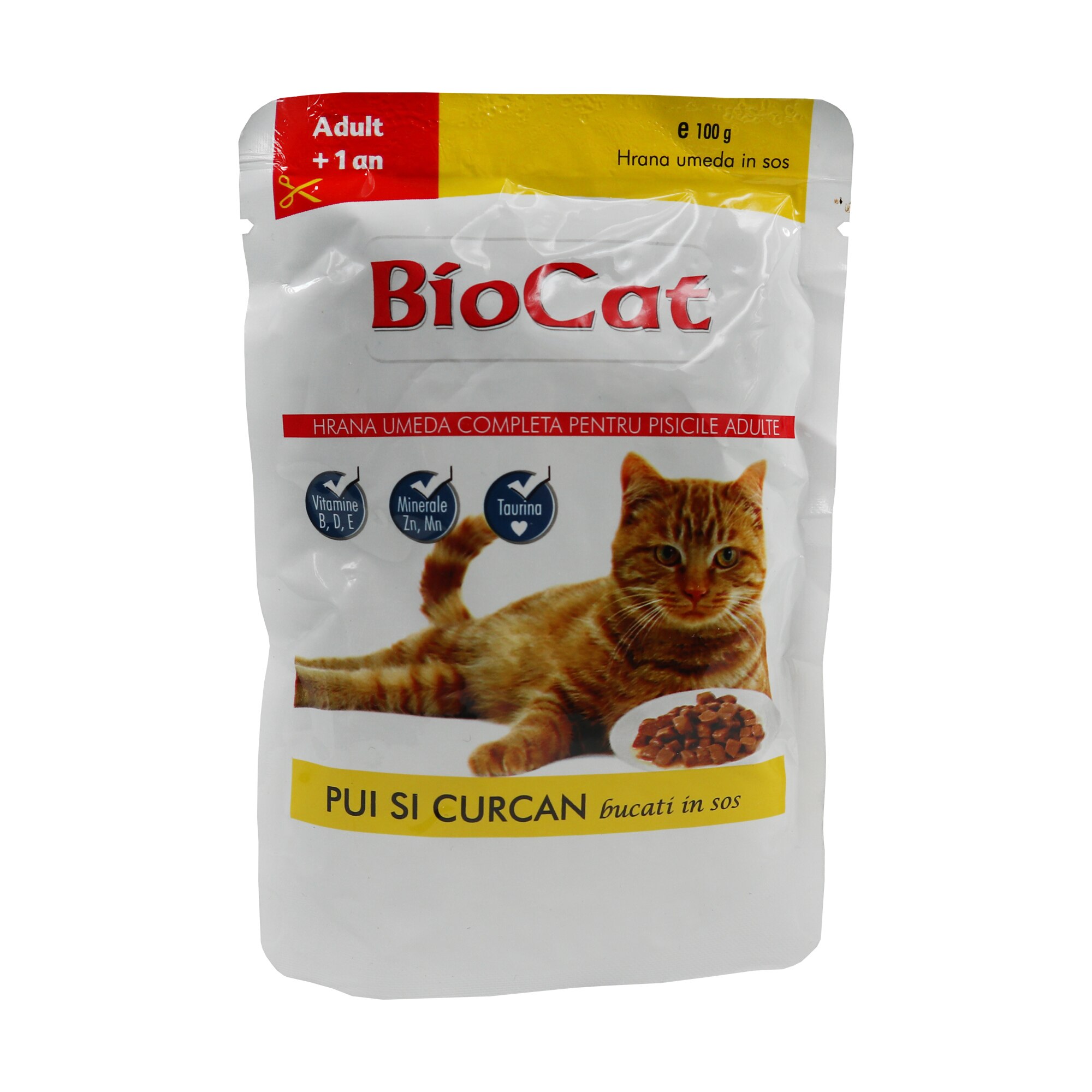 Hrana pentru pisici plic cu pui si curcan in sos 1 x 100 gr