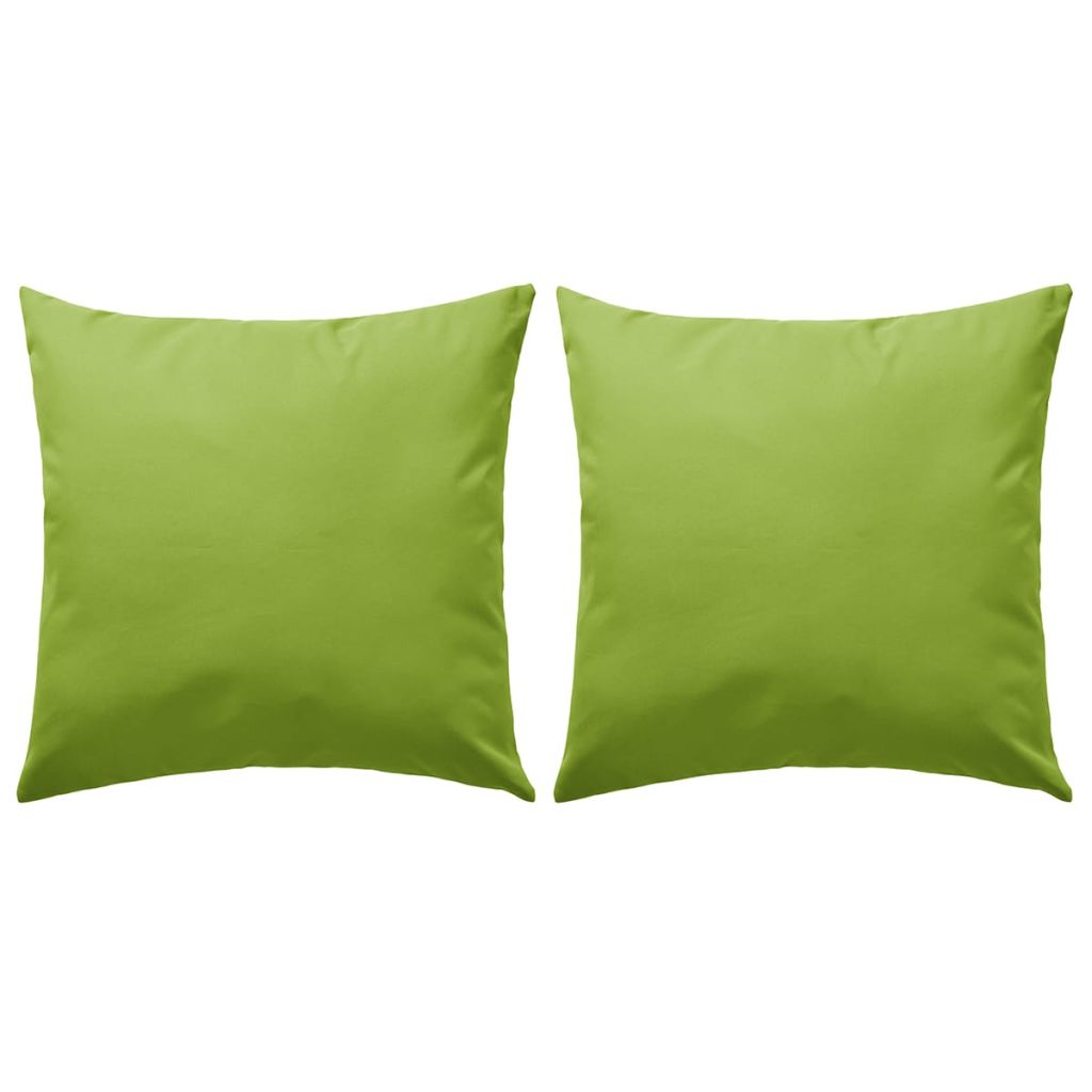Set de 2 perne decorative de exterior, vidaXL, Poliester, 45 x 45 cm, Verde
