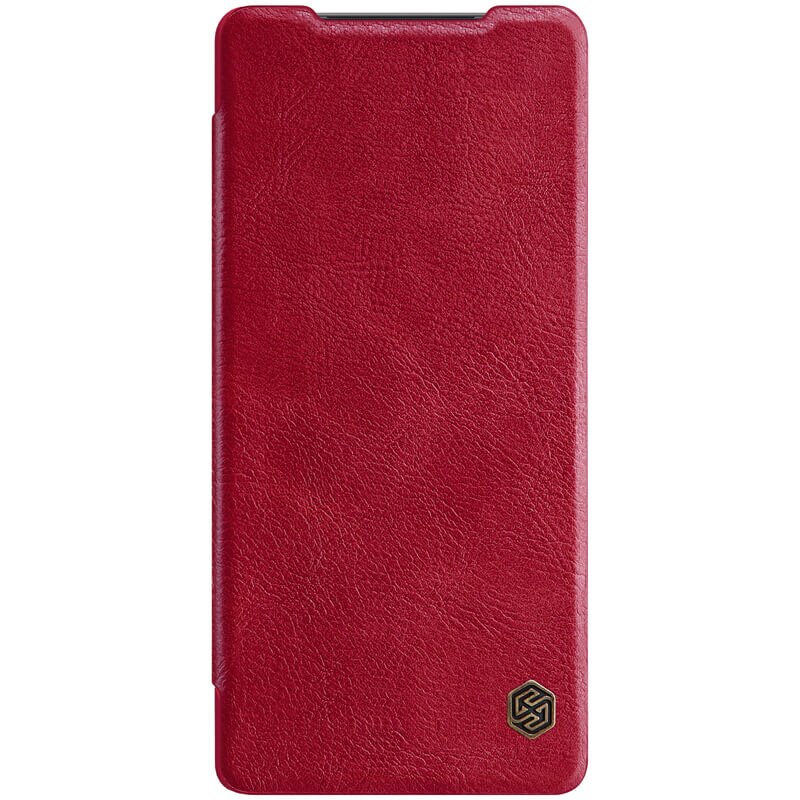 Husa tip carte Nillkin Qin pentru Samsung Galaxy Note 20 , rosu