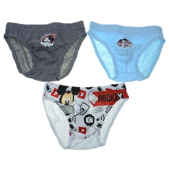 Set 3 chiloti pentru baieti Sun City Mickey Mouse TH3010, Multicolor Set 3 chiloti pentru baieti Sun City Mickey Mouse TH3010, Multicolor