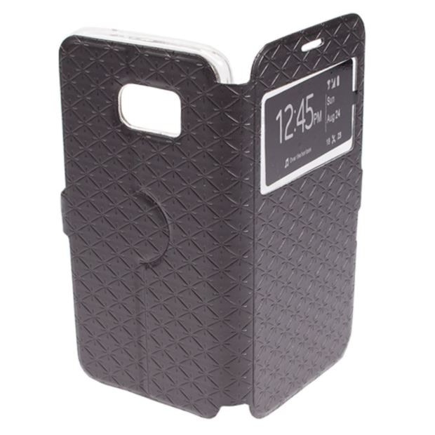 Husa de protectie Soho flip pentru Samsung Galaxy S7 Edge, Negru
