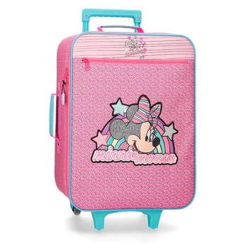 Troler textil 50 cm 2 roti Minnie Pink Vibes Troler textil 50 cm 2 roti Minnie Pink Vibes