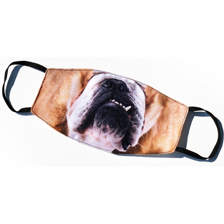 Angol Bulldog mintás sima szájmaszk