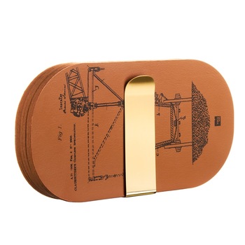 Set 6 suporti piele pentru sticla si pahar de bere Set 6 suporti piele pentru sticla si pahar de bere