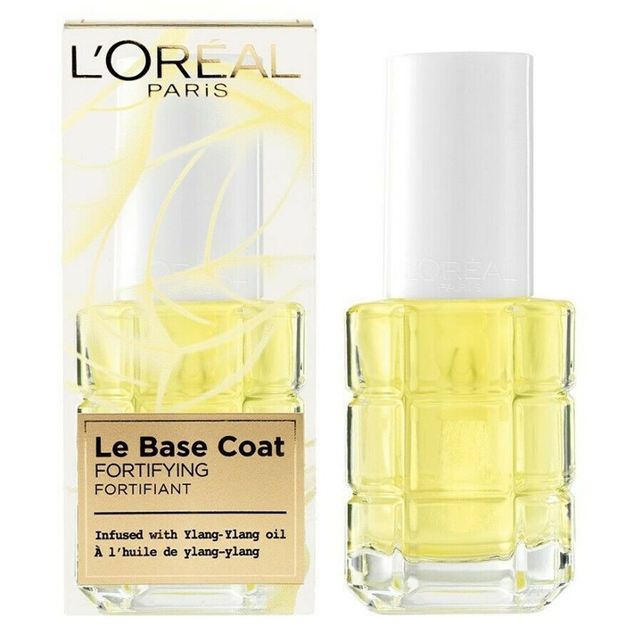 L'Oreal Paris Le Base Coat база за укрепване на ноктите с маслен лак от иланг-иланг, 13,5 мл