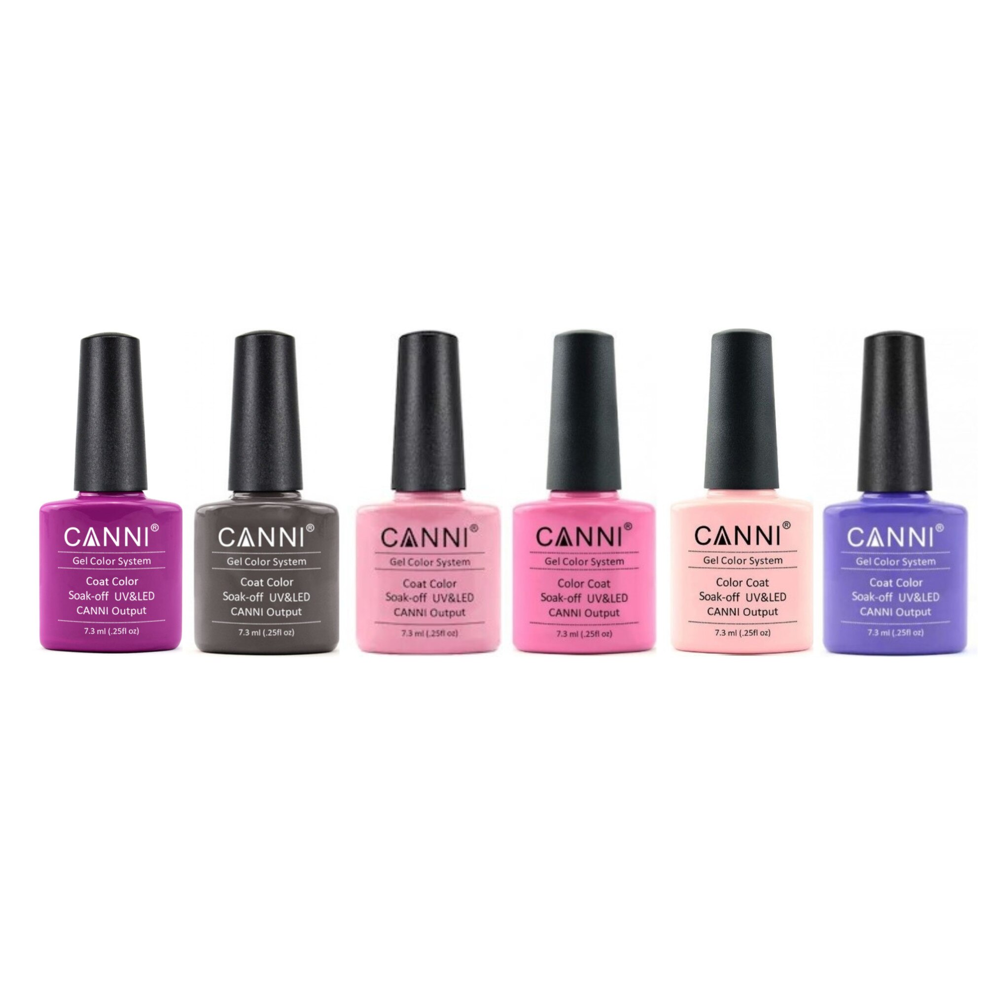 Kit 6 oje semipermanente, Canni, 7.3 ml, Mix 09 Series