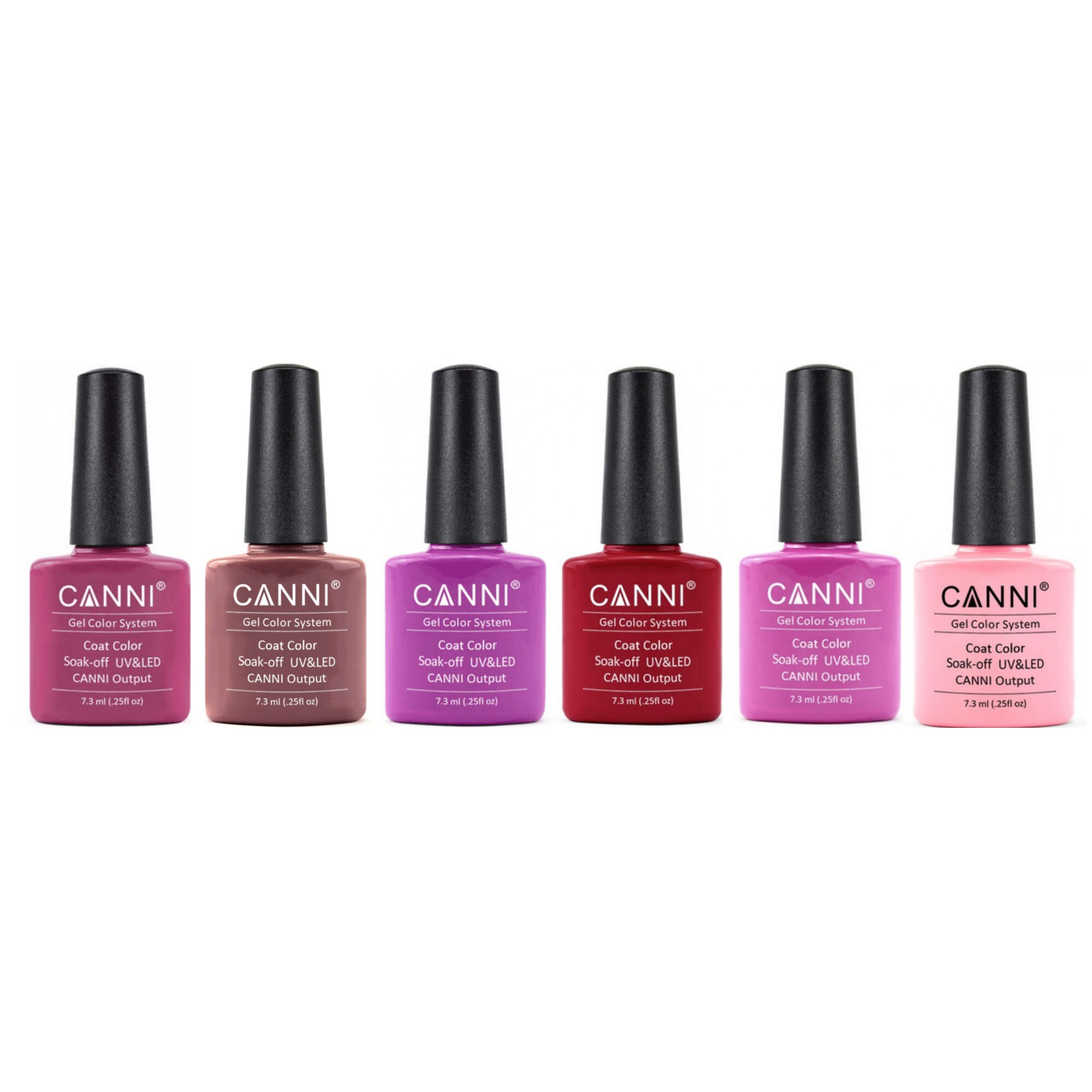 Kit 6 oje semipermanente, Canni, 7.3 ml, Mix 08 Series