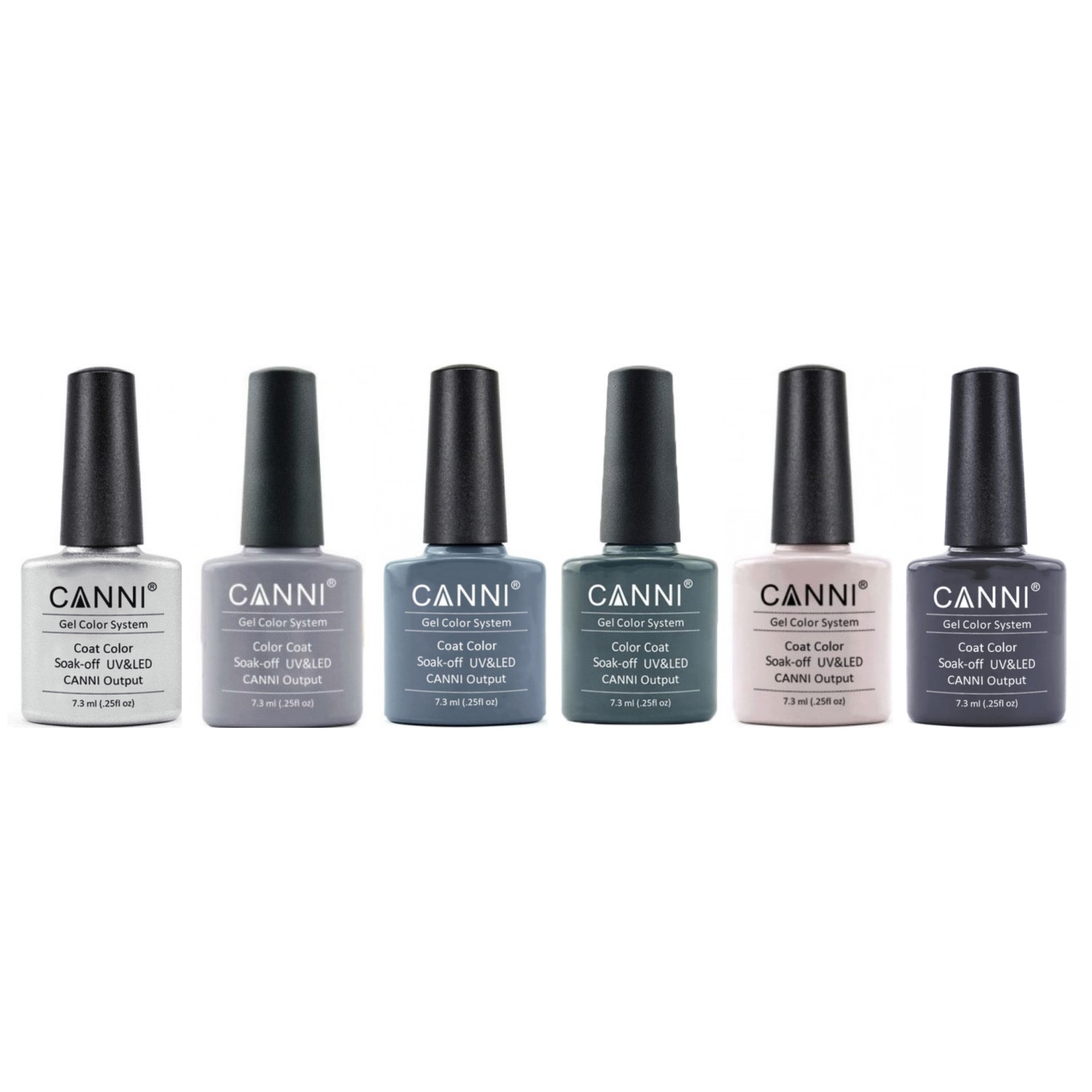 Kit 6 oje semipermanente, Canni, 7.3 ml, Mix 10 Series