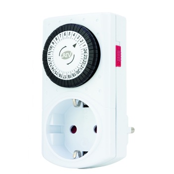 Priza programabila mecanic Alb / Negru Priza programabila mecanic Alb / Negru