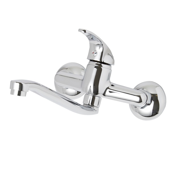 Смесител за кухня Palani, едноръкохватков, керамичен патрон 35 мм, хромирано покритие