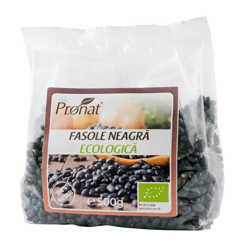 Fasole neagra, bio, Pronat, 500 g