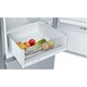 Bosch KGV36VLEAS Serie 4 Kombinált hűtőszekrény, 308L, M:186cm, LowFrost, VitaFresh fiók, E energiaosztály, inox