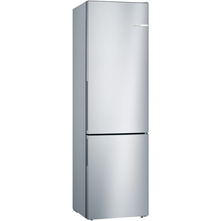 Combina frigorifica Bosch KGV39VLEAS , 343 l, Low Frost, Control electronic, Raft sticle, VitaFresh, Clasa E, H 201 cm, Argintiu