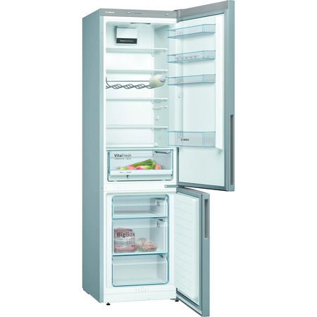 Хладилник с фризер Bosch KGV39VLEAS , 342 л, Клас E, Low Frost, VitaFresh, H 201 см, Сребрист
