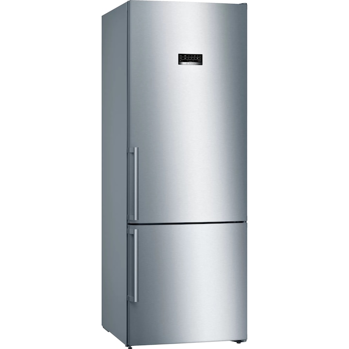 Bosch KGN56XIDP Serie 4 Komibnált hűtőszekrény, 505L, M:193cm, NoFrost, VitaFresh rendszer, D energiaosztály, nemesacél