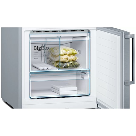 Combina frigorifica Bosch KGN56XIDP, 505 l, Clasa A++, NoFrost, VitaFresh, H 193 cm, Inox antiamprenta