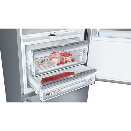 Combina frigorifica Bosch KGF56PIDP, 483 l, Clasa D, NoFrost, VitaFresh, H 193 cm, Inox antiamprenta