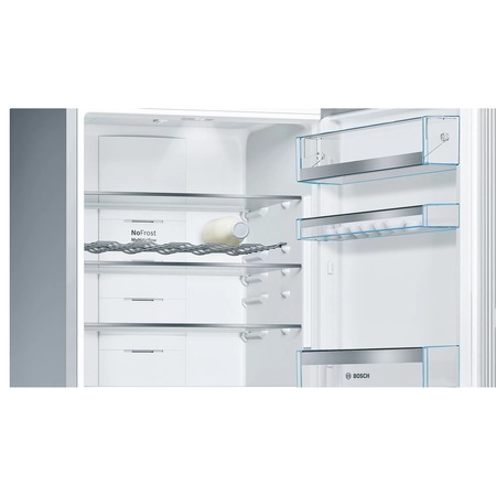 Combina frigorifica Bosch KGF56PIDP, 483 l, Clasa D, NoFrost, VitaFresh, H 193 cm, Inox antiamprenta