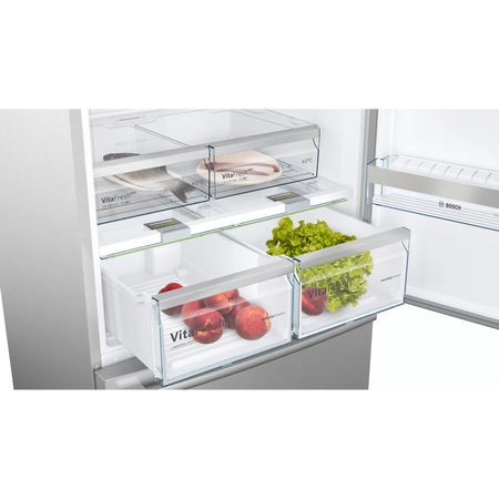 Combina frigorifica Bosch KGB86AIFP, 631 l, Clasa F, NoFrost, VitaFresh, H 186 cm, Inox antiamprenta