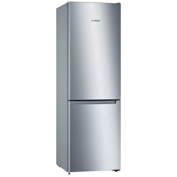 Bosch KGN36NLEA Serie 2 Kombinált hűtőszekrény, 302L, M:186cm, NoFrost, E energiaosztály, inox