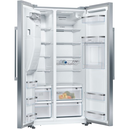 Frigider side by Side Bosch KAG93AIEP, 560 l, Clasa E, NoFrost, VitaFresh, SuperCooling, FreshSense, MultiAirflow, H 179 cm, Inox Antiamprenta