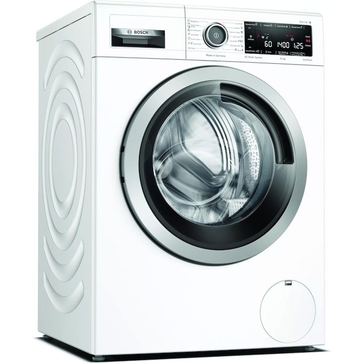 Bosch WAX28MH0BY Serie 8 Elöltöltős mosógép, 10kg, 1400 fordulat/perc, C energiaosztály, LCD kijelző, fehér